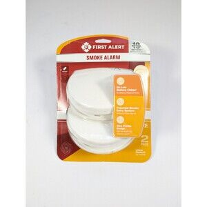 First Alert 10-Year Battery-Operated Photoelectric Smoke Detector Alarm 2 Pack
